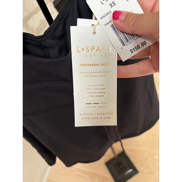 L*Space Women's Black Active Patterson Mini Dress Size XS - Picture 8 of 10